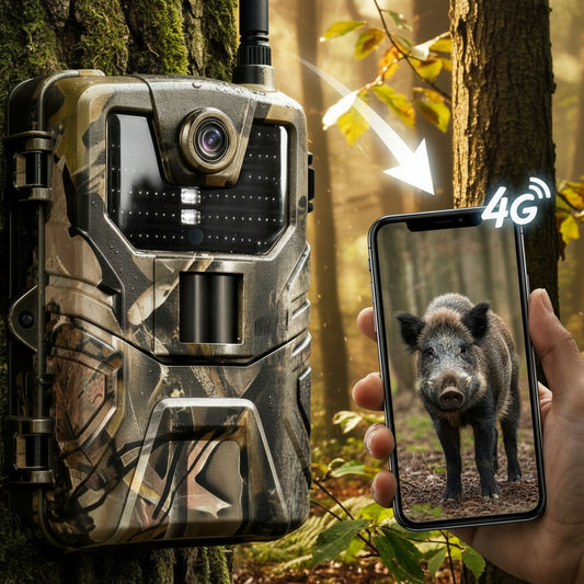 Caméra de Chasse 4K avec 4G+ et Application Mobile, Vision Nocturne et Détection de Mouvement – camerasdechasse