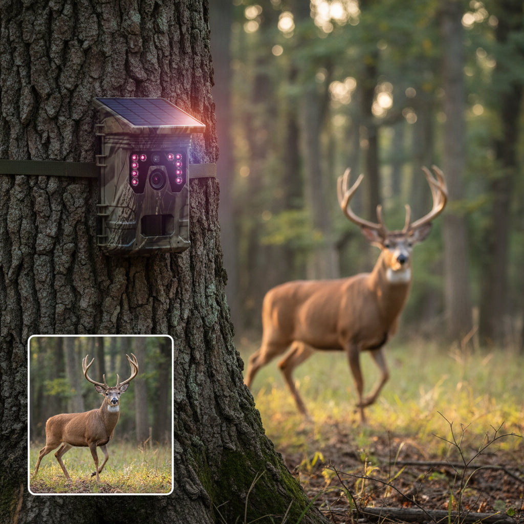 Caméra de Chasse Solaire 4K avec Vision Nocturne et Détection de Mouvement – camerasdechasse