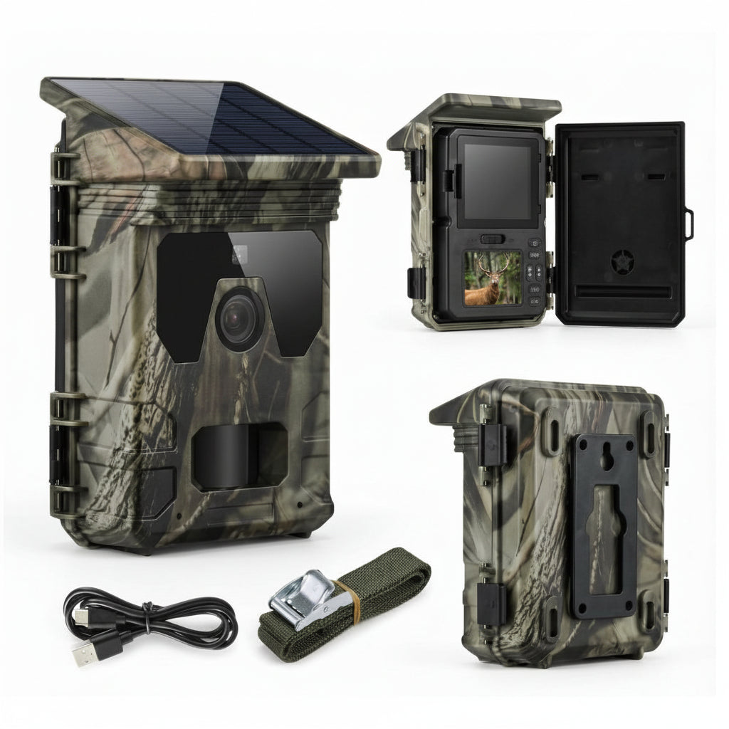 Caméra de Chasse Solaire 4K avec Vision Nocturne et Détection de Mouvement – camerasdechasse